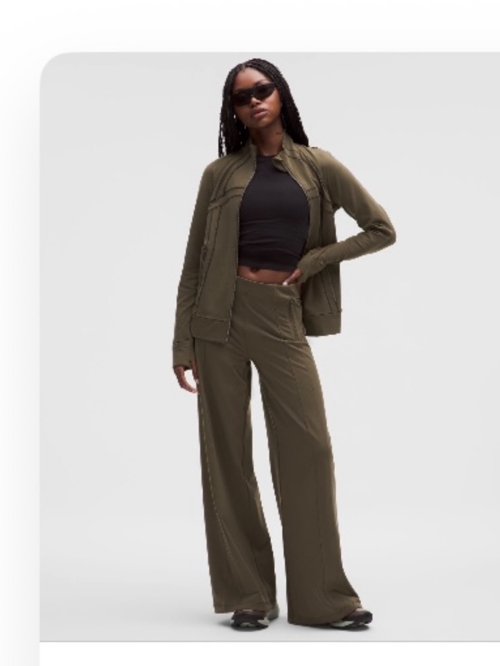 NWT Lululemon athletica Olive Wide-Leg Track Pants Size Small
